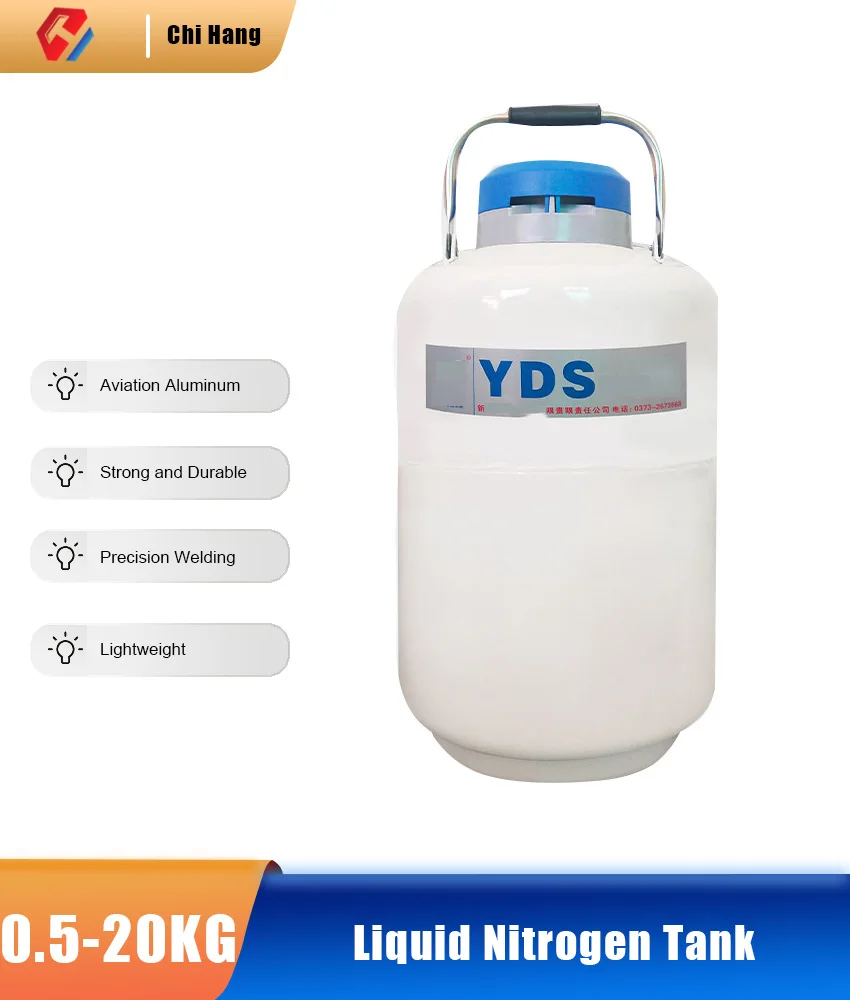 

YDS-6 Storage Type Cryogenic Liquid Nitrogen Tank 6L Sealed Leak-Proof Aluminum Liquid Nitrogen Tank Liquid Nitrogen Container
