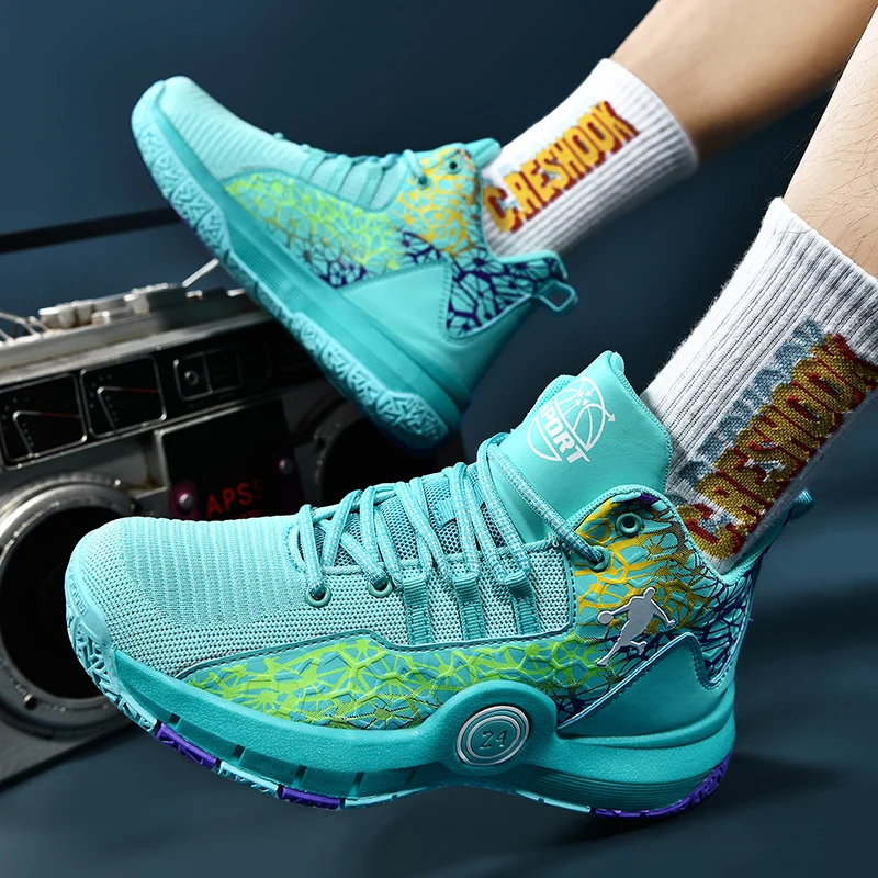 Boy Child Trainer Basket Shoe 2022 Brand High Quality Boys Basketball Shoes Non-slip Leather Kids Sneakers Children Sport Shoes