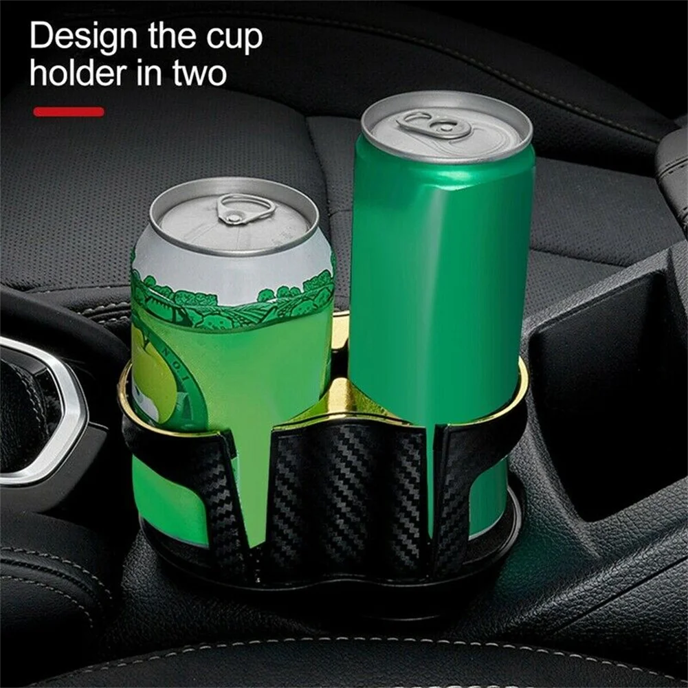 

Water Cup Hold One In Two Parts Rotatable Adjust Truck Universal 1PCS Carbon Fiber Center Center Console Console