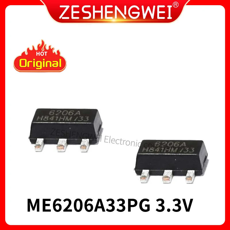 

10PCS ME6206A33PG ME6206A33 ME6206A 6206A33 6206A SOT89 IN STCOK