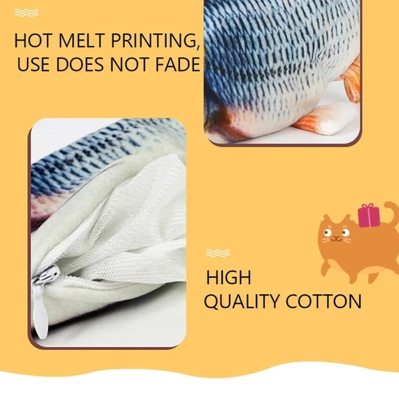 Электрическая Игрушка Рыба Кошка Имитация Рыбалки Прыгающая Собака Жевательная