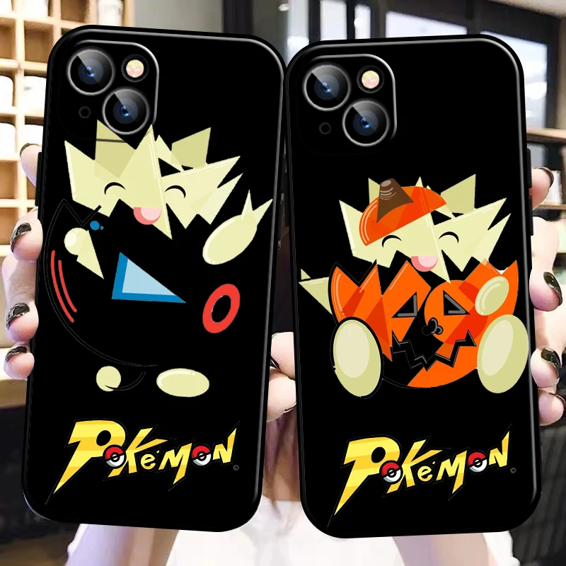 

Pokémon Creative Design Abstract Style Phone Case For iPhone 6 6S 7 8 X XS MAX XR 11 12 13 PRO MAX Black Liquid Silicone Cover