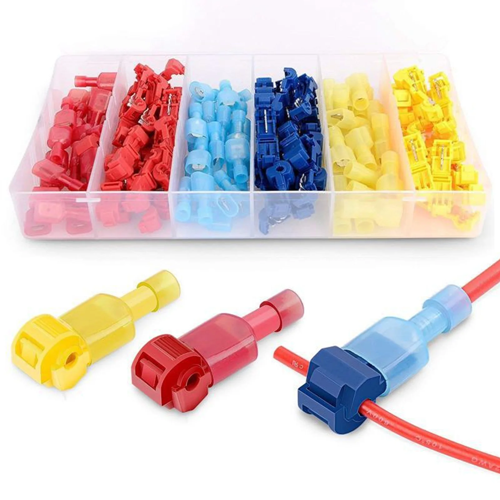 

Быстроразъемные соединители для проводов, 120 шт., быстроразъемные клеммы для проводов, быстроразъемные краны для проводов, самозачистки