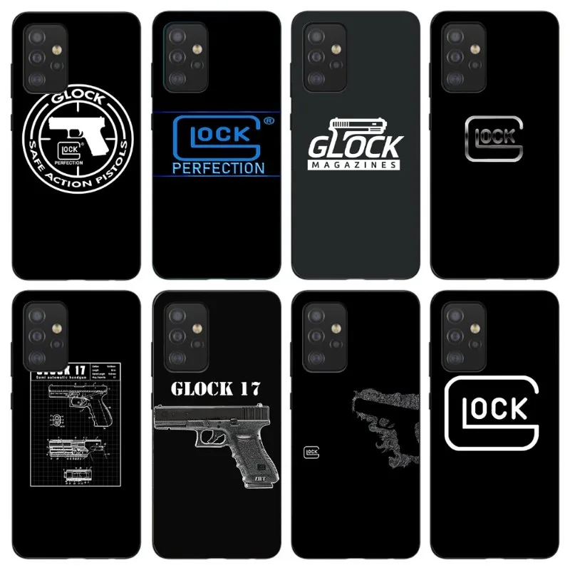 

Чехол Glock Handgun для телефона Samsung Galaxy S6 S7 S8 S9 S10 S21 S22 Plus, сверхмягкий черный чехол для телефона