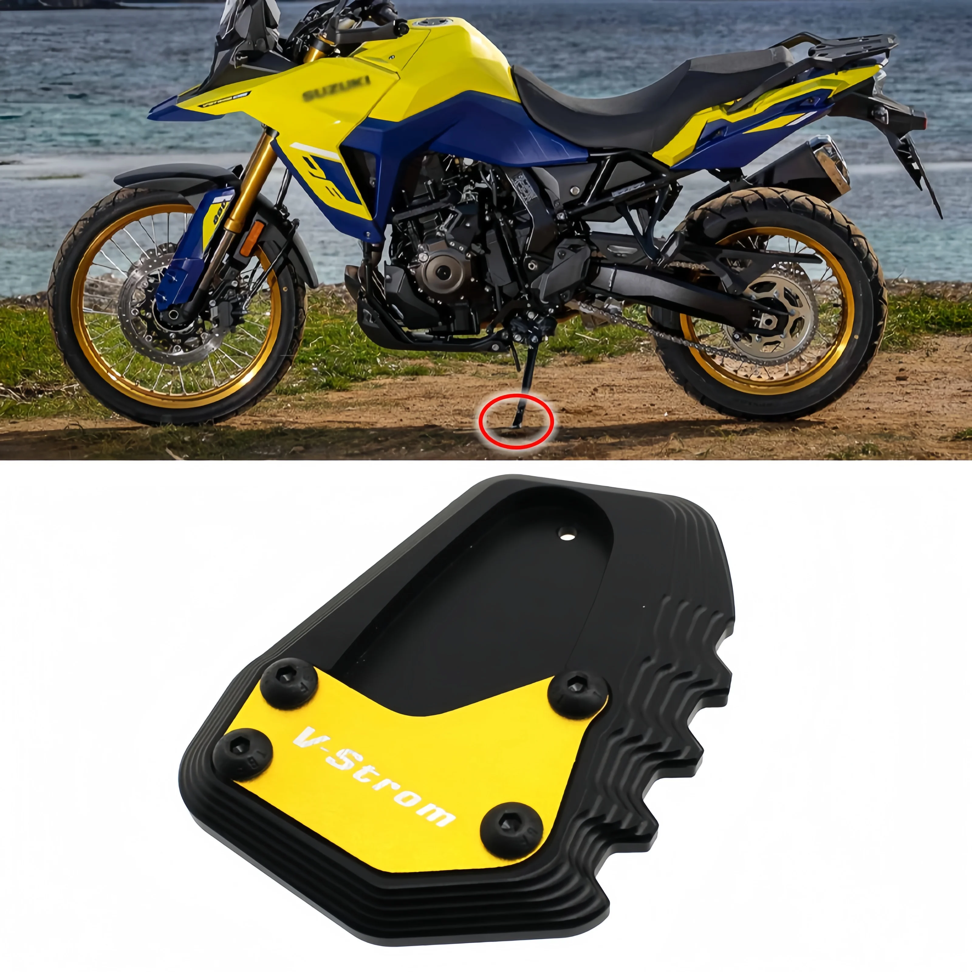 Новая боковая подставка для мотоцикла удлинитель SUZUKI V-STROM 800DE 800RE VStrom 800 RE DE 2023 2024