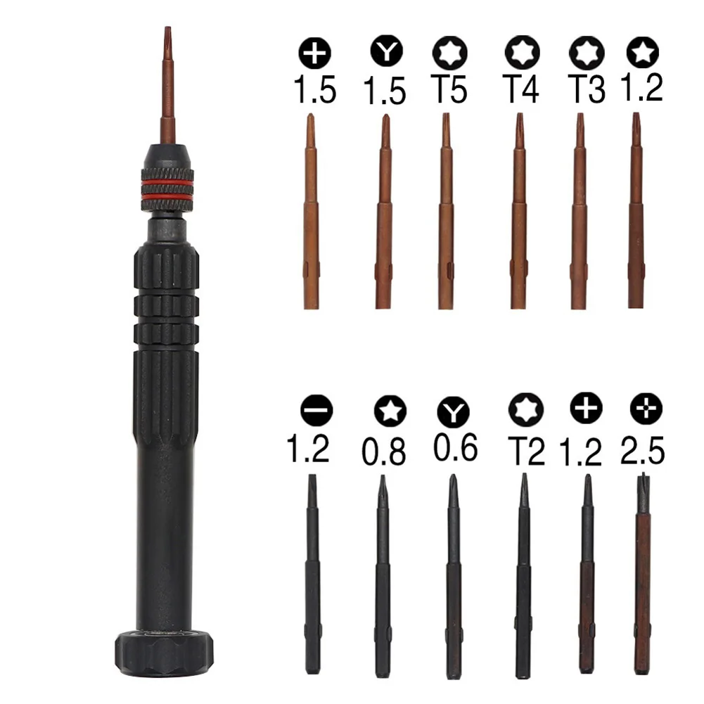 

12 In 1 Screwdriver Set Disassemble Magnetic Torx Cross Pentalobe Head Screwdriver Bit Repair Kit For Mobile Phone Open Tool