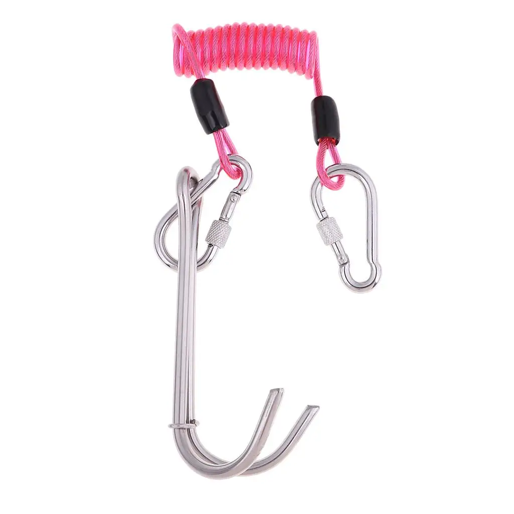 

Scuba Cave Diving , Spiral Coil Lanyard, Clip Gear Equipment Accessories