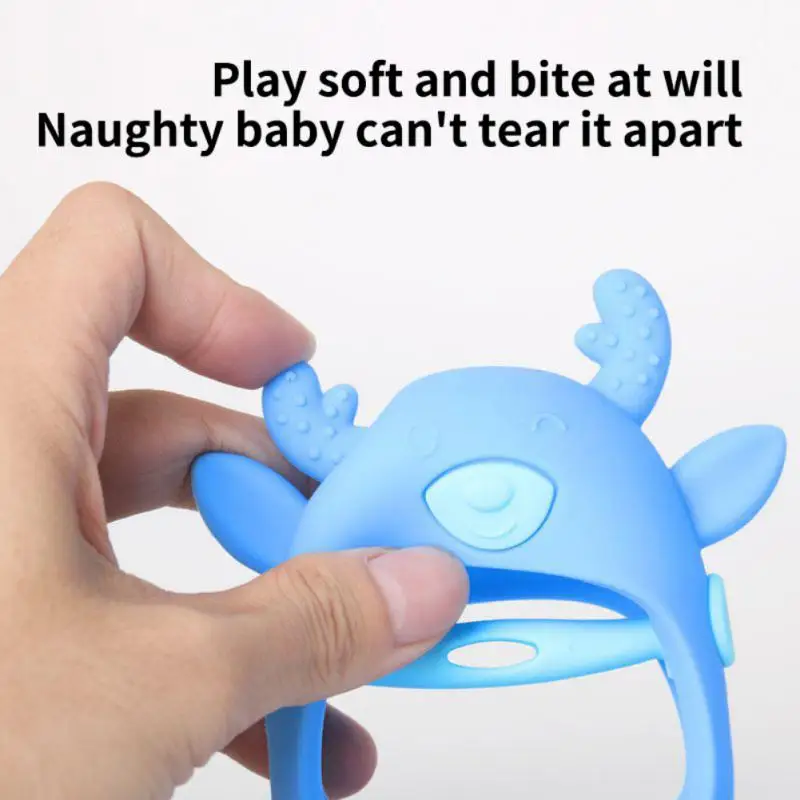 

Baby Teether Deer Shape Baby Silicone Training Silicone Teether Boilable Baby Accessories Anti Eating Hand Artifact Chew Toys