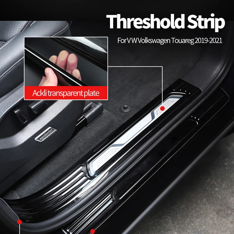 

Door Sill Threshold Strip For VW Volkswagen Touareg 2019-2021 Car Stickers Anti Scratch Bumper Film Styling Accessories