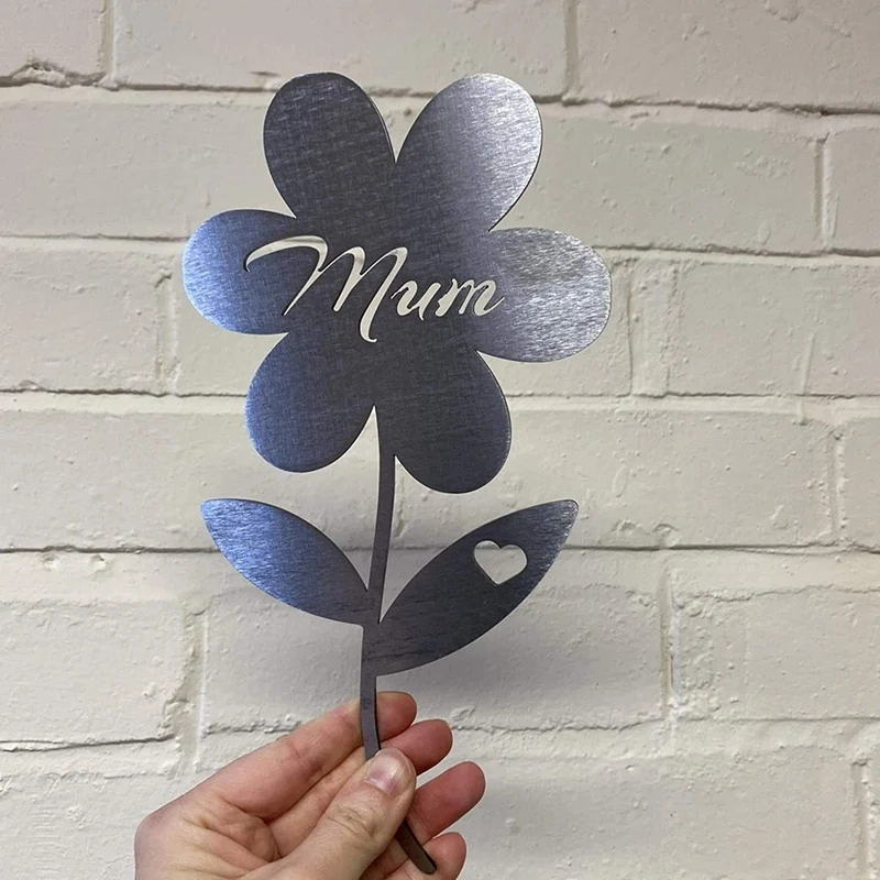 Металлический Железный цветок Mum Ручная ковка скульптура для сада доска розы