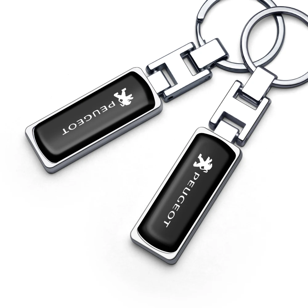 

Metal Car Badges Keychain Key Chain Rings Keyring Auto Accessories For Peugeot 308 307 206 208 207 508 2008 5008 407 3008 107