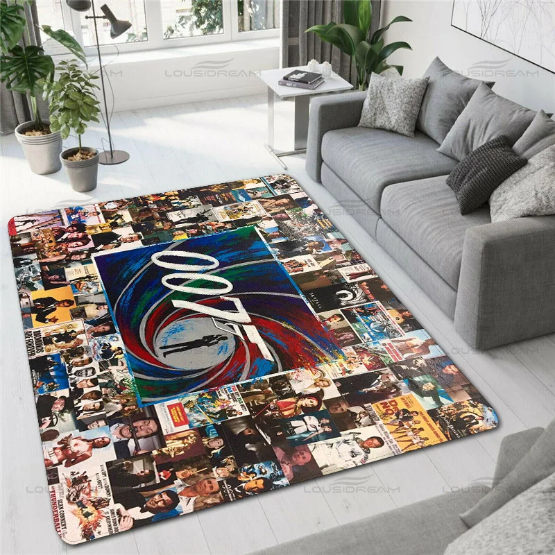 

Agent James Decorative Carpet Square Flannel Bond Floor Mat Modern Home Bedroom Carpet Living Room Area Carpet