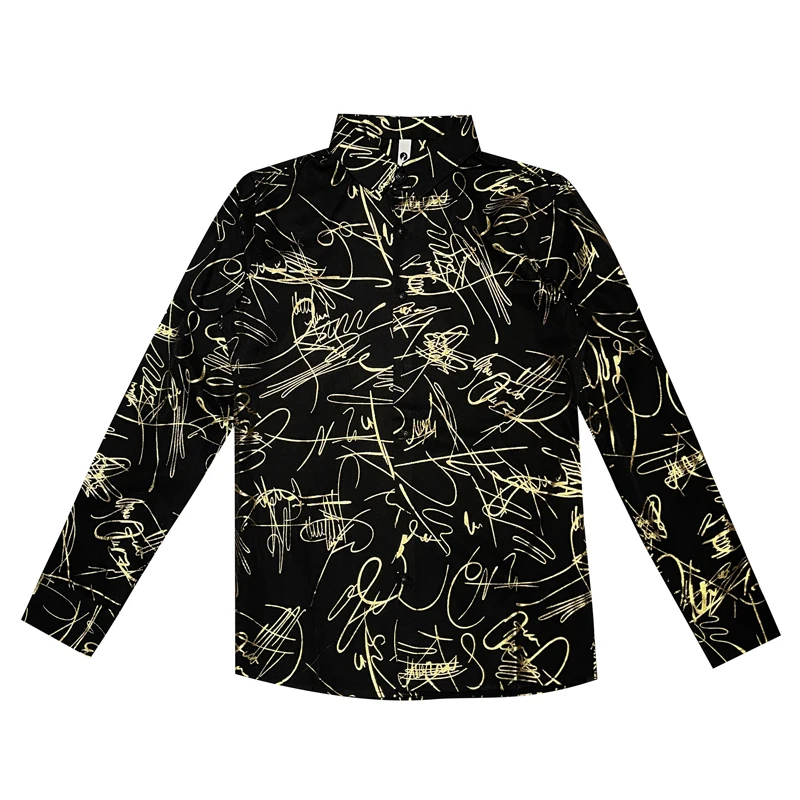 Мужская приталенная рубашка в полоску с длинным рукавом и отложным воротником