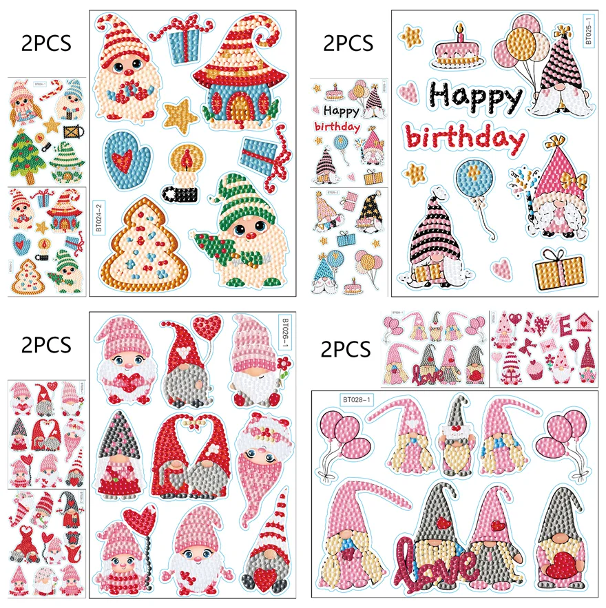

Easy Diamond Painting Kits for Kids 5D DIY Diamond Paint by Numbers Handmade Cartoon Sticker Arts and Crafts for Children Gift