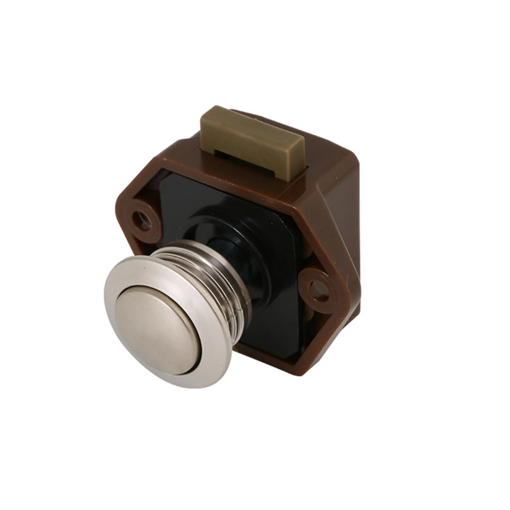 

Push Button Lock Trailer 1 Pcs Yacht ABS+Zinc Alloy Accessories Cabinet Drawer For 15-27mm Motorhome Pull Handle
