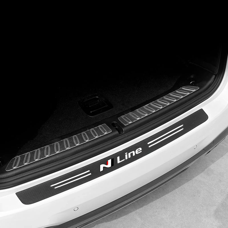 Фото Защитная наклейка на пороги автомобиля из углеродного волокна 60X7CM для Hyundai N Line Tucson IX35 SantaFe Elantra I10 I20 I30 I40 №3