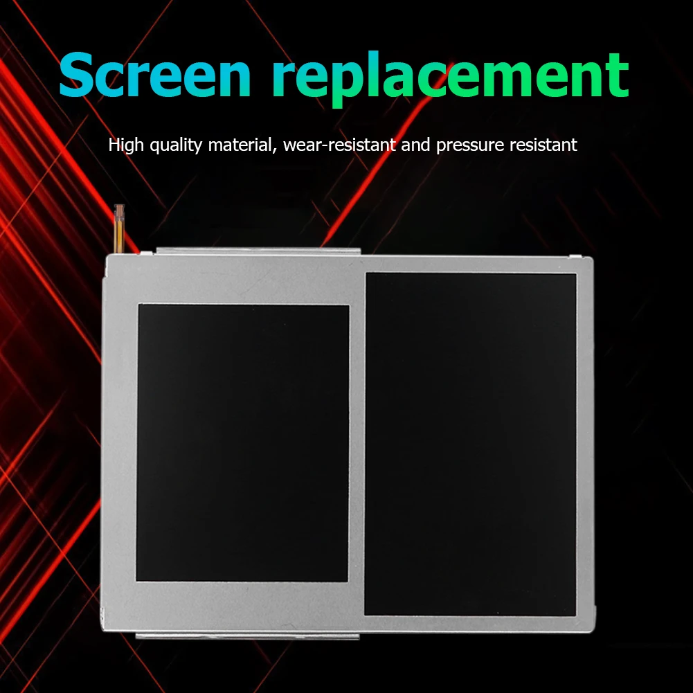 

Upper Lower Screen Easy Installation Wear-resistant Easy Installation for 2DS Game Console LCD Screen Replacement Repair Parts
