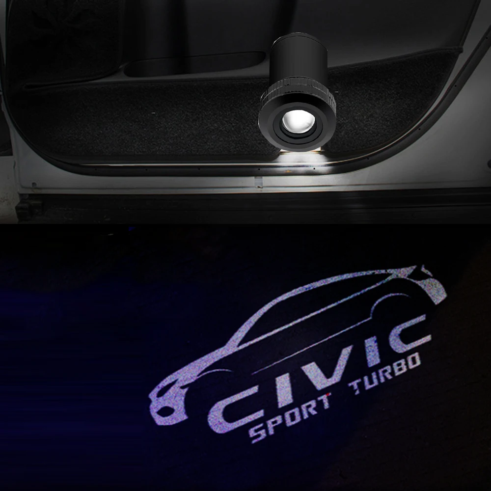 

Для Honda CIVIC Sport Turbo логотип свет для Honda CIVIC Sport Turbo автомобильный Стайлинг Honda приветственный светильник Honda светодиодный светильник льник для ...