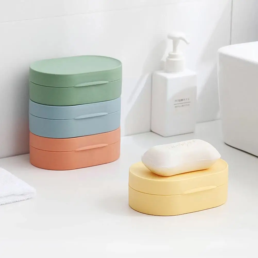 

Round Travel Soap Dish Portable Soap Dish With Lid Waterproof Sealed Soap Dish For Bathroom Shower Bathroom Gadgets Travel B7l2