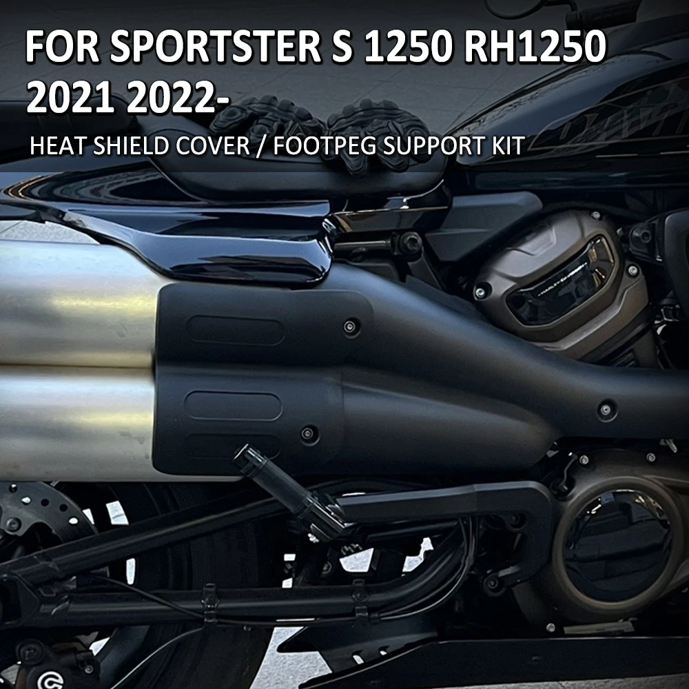 

NEW Motorcycle Passenger Foot Peg Rests Footpeg Support Kit Heat Shield Cover FOR SPORTSTER S 1250 RH1250 RH 1250 2021 2022 -