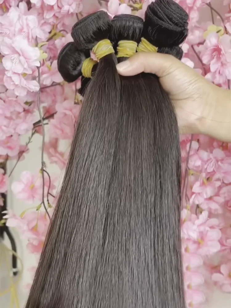 MSMV 15A Vietnamese Straight Human Hair Bundles Raw Virgin Unprocessed Double Weft Tangle-Free Smooth Silky Extensions For Women