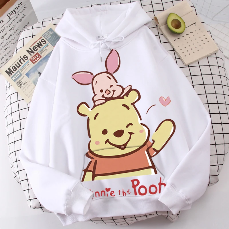 

New Disney Casual Harajuku Graphic Female Sweatshirt Winnie the Pooh Hoodies Kawaii Funny Womens Hoodies Pullover Women
