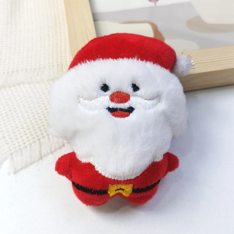 Милый мультяшный плюшевый кулон Рождественская елка снеговик лось брелок для