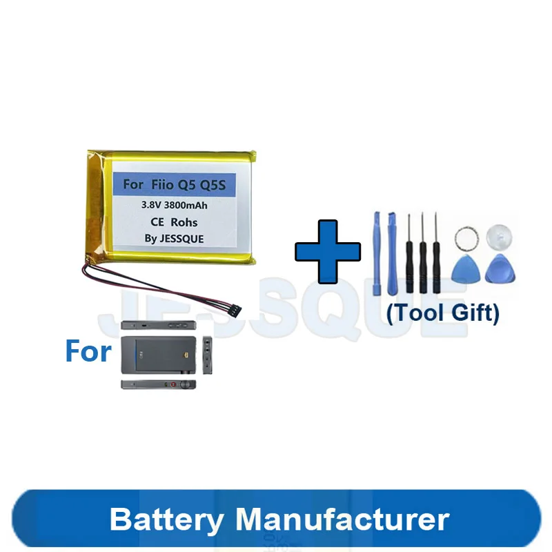 

Tools Gift + Original 3800mAh Battery For Fiio Q5 Q5S Portable Decoding Amp Amplifier Batterie Accumulator Pack AKKU