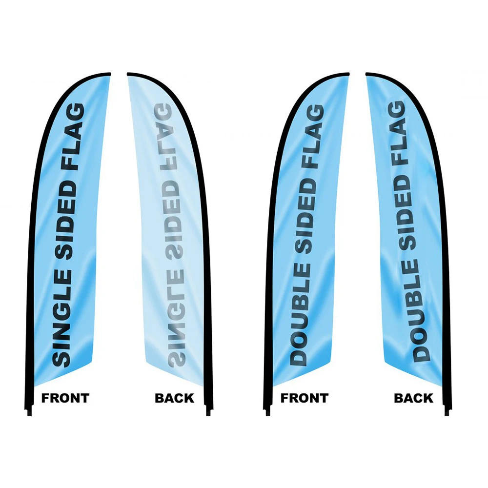 Custom Design Knitted Polyester Immigration Service Beach Feather Flag Promotional Swooper Banner Without Poles And Base |