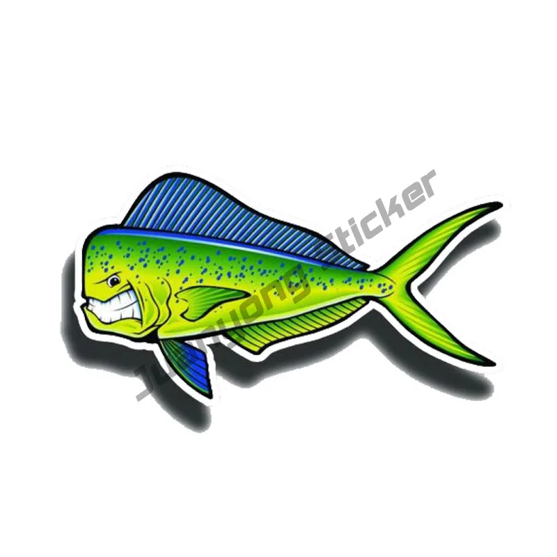 

Angry Mahi Fish Reflective Car Stickers for Bumper Rear Windshield Suv Cover Scratch Decal Auto Exterior Car Decoration KK16*8cm