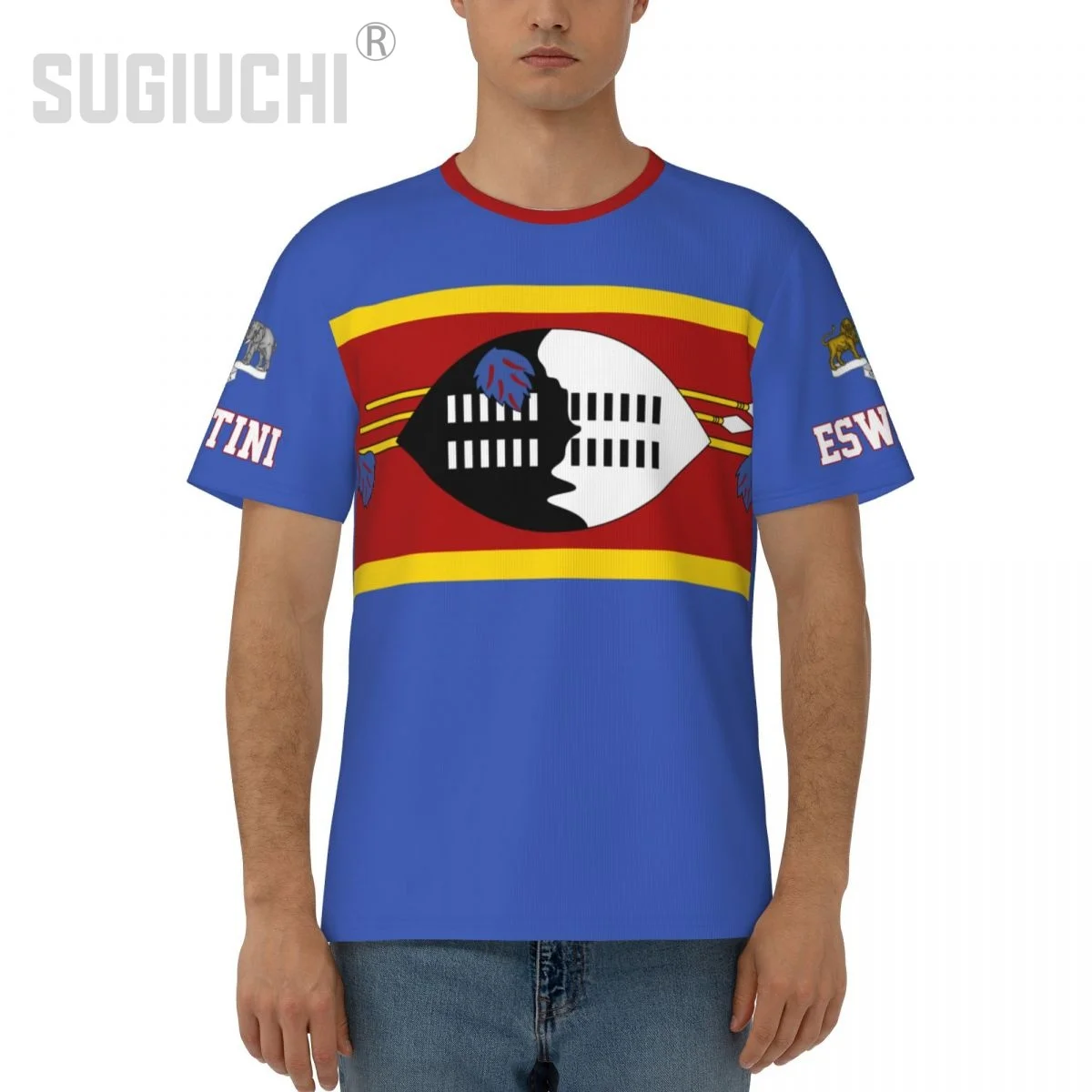 Футболка унисекс нации футболки с флагом Эсватани трикотаж для мужчин и женщин