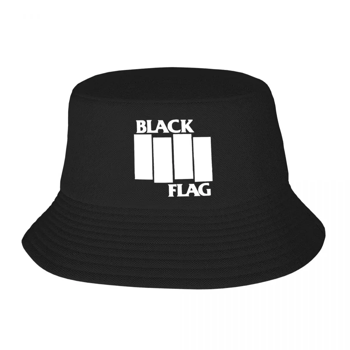 

BLACK FLAG Rock Band Fashion Bucket Hats Outdoor Reversible Fisherman Caps Beach Fishing Hat Custom Logo Hat