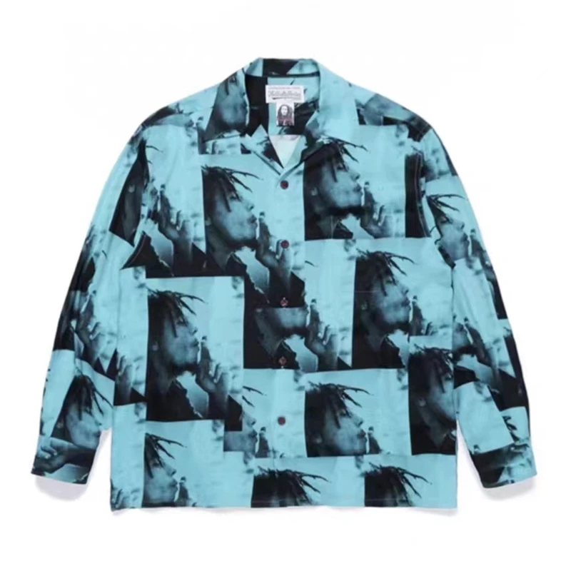 

Гавайская рубашка с длинным рукавом и принтом певицы