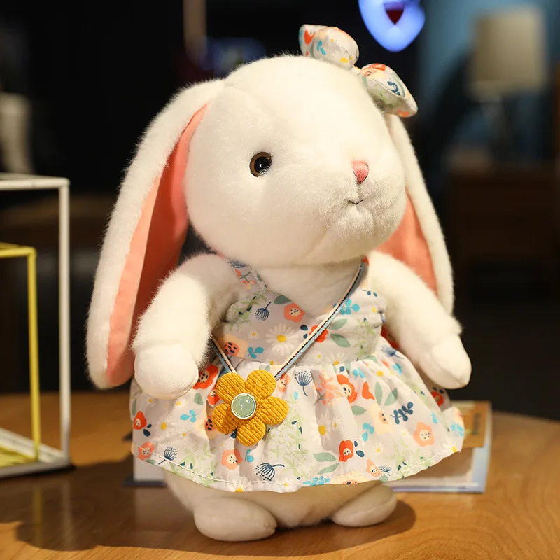 

1pc 25/30/40CM Cute Plush Toy Skirt Rabbit Girl Princess White Rabbit Doll Little Rabbit Rag Doll Baby Daughter Appease Dolls