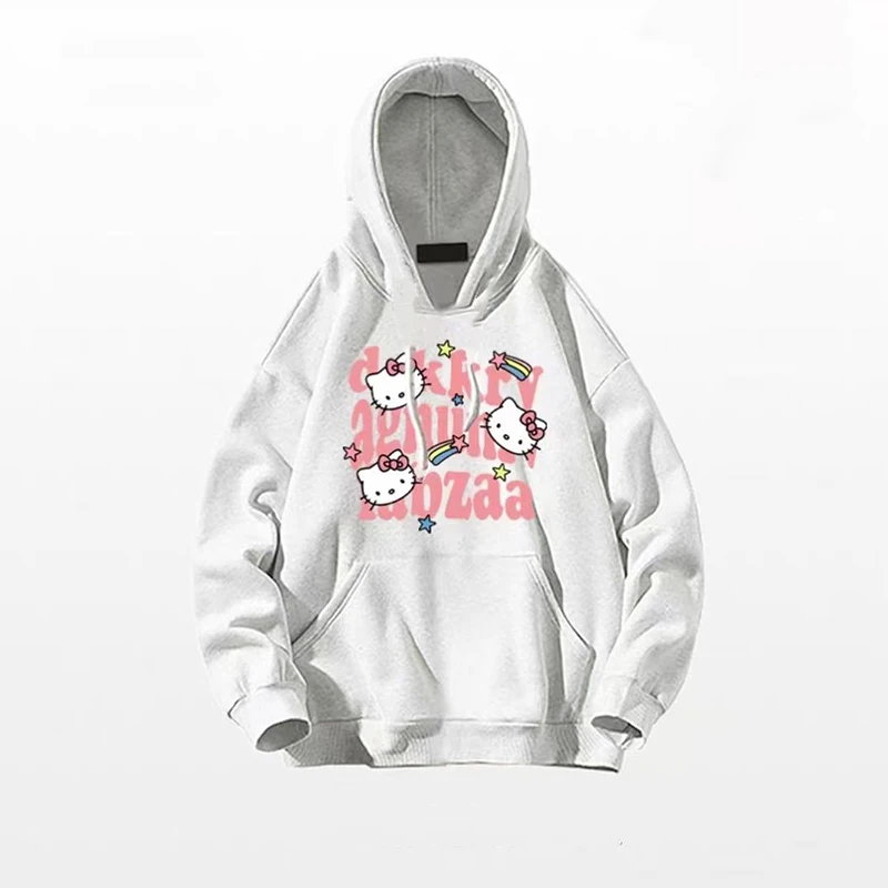 Толстовки Hello Kitty Dopamine для мужчин и женщин весна осень-зима новый стиль детская