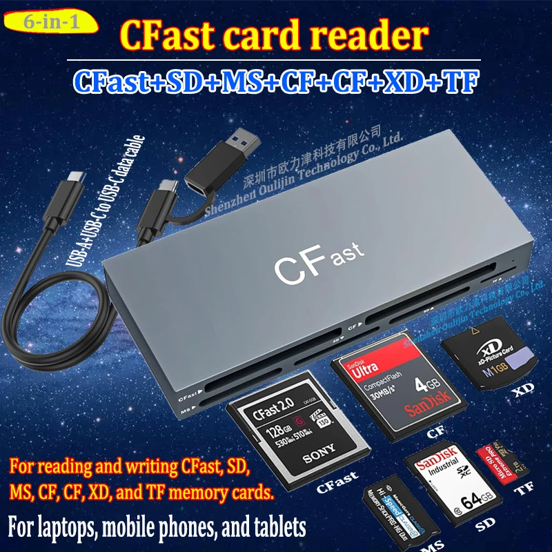 XD Extreme Digital MS Memory Stick TF SD CF CompactFlash CFast Card Reader USB 3.0 High Speed ​​Camera Laptop Accessories for SanDisk Lexar
