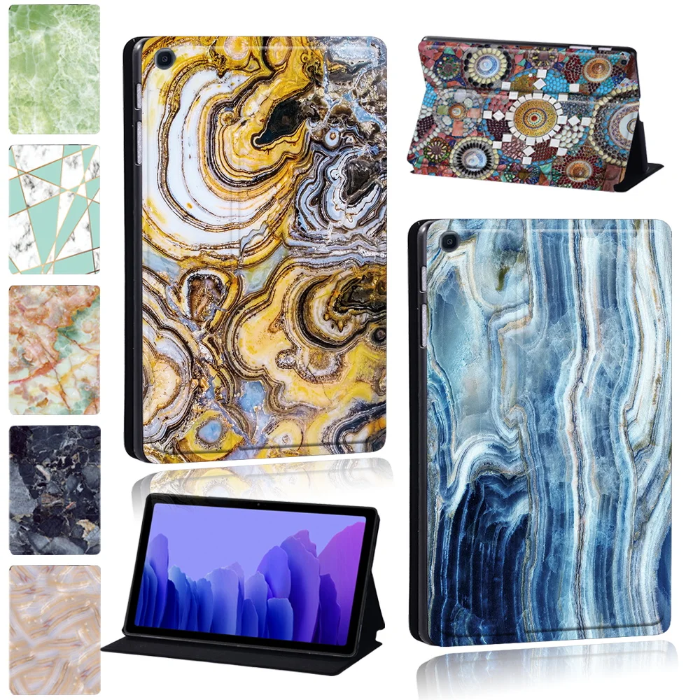 

Tablet Case for Samsung Galaxy Tab A7 Lite/Tab A7 10.4"/Tab A8 X200/Tab A T510/Tab A T590/Tab A T290 Leather Marble Print Cover