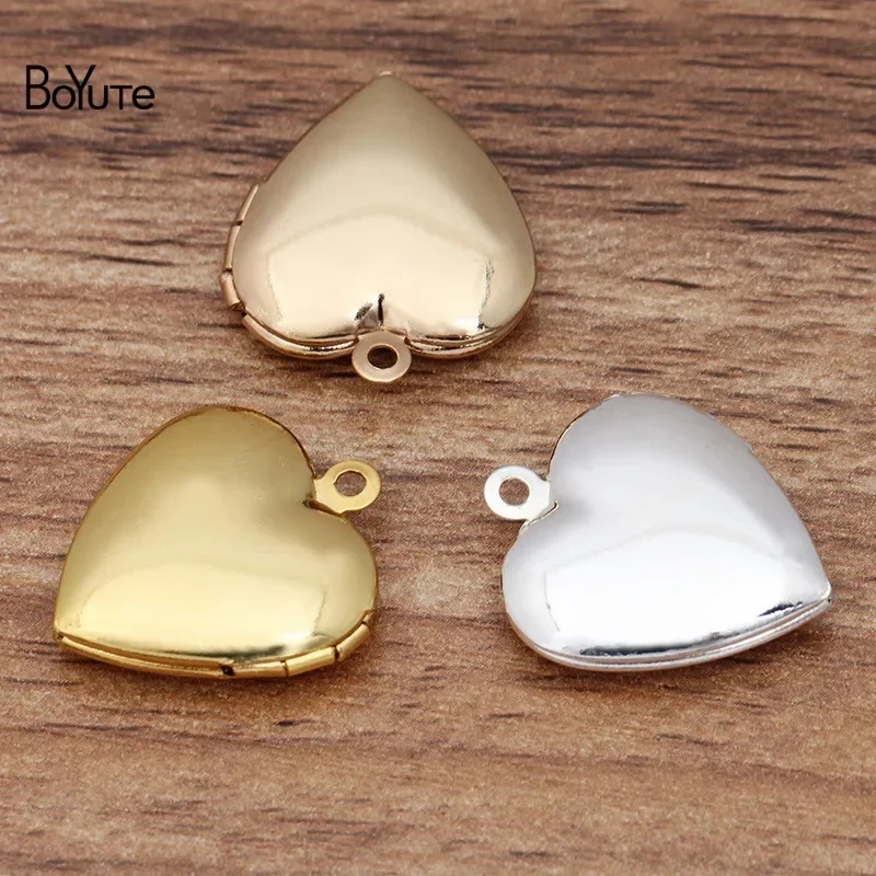 BoYuTe (10 шт./лот) 22*18*5 мм металлическая латунь я люблю тебя фотография