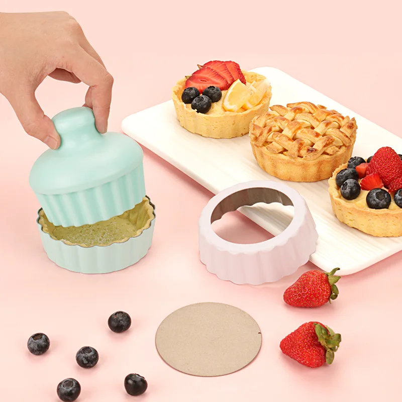 

Stainless Steel Double Rolled Baking Circle Tart Ring Fruit Pie Cake Cookie Molds for Kitchen Biscuit Pastry