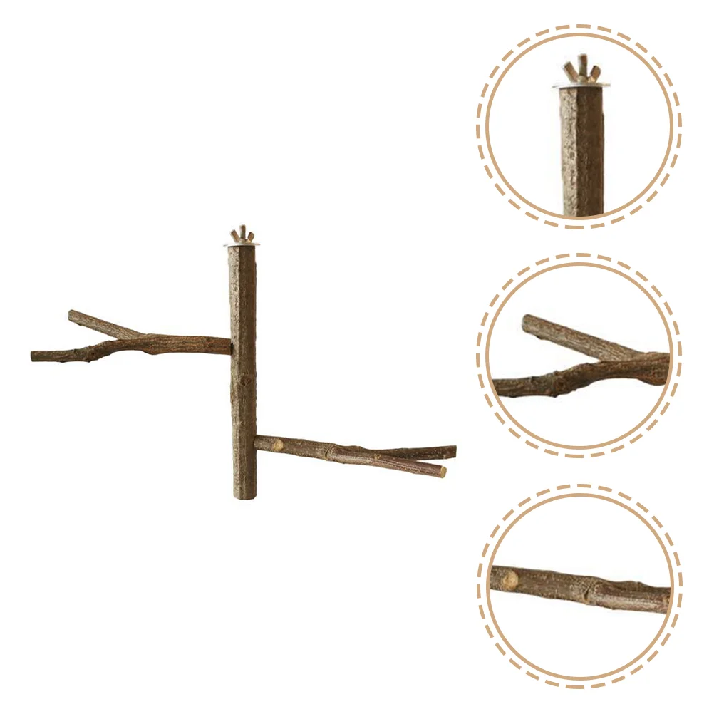 

Bird Parrot Perch Stand Cage Toy Standing Toys Parakeet Wood Training Play Grinding Accessories Playground Tree Cockatiel Bite