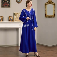 muslim abaya long dress women embroidered arab vestidos islam kaftan jilbab djellaba ropa musulman ensembles middle east ramadan