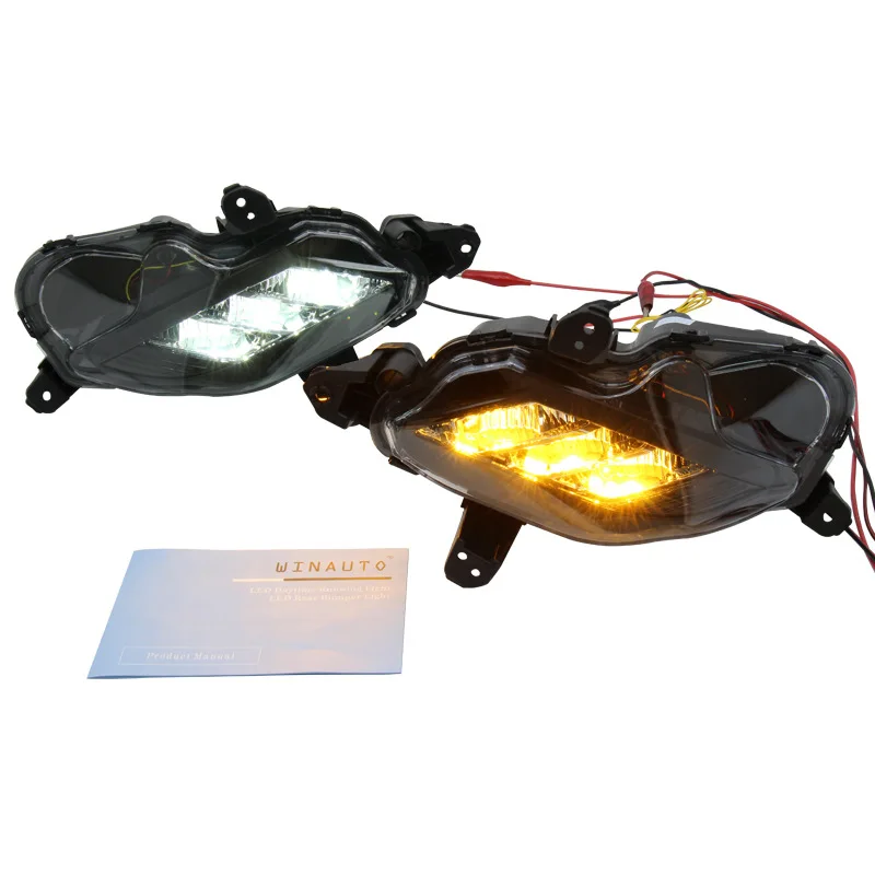 Для KA Optima K5 2021 светодиодный дневные ходовые огни с желтыми передними