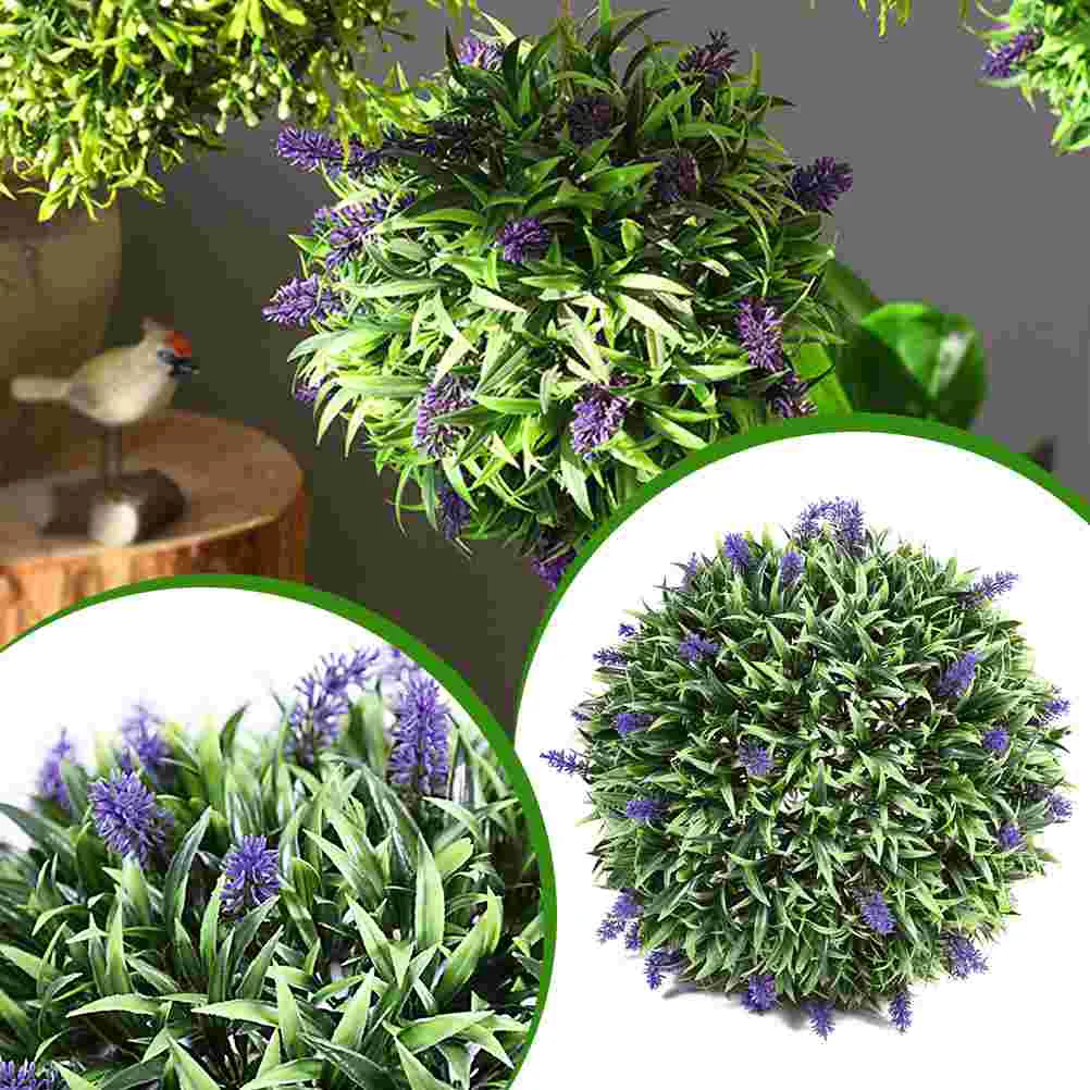 

Topiary Artificial Decorative Flower Boxwood Hanging Round Lavender Faux Tree Wedding Decor Basket Flowers Bouquet Half Party