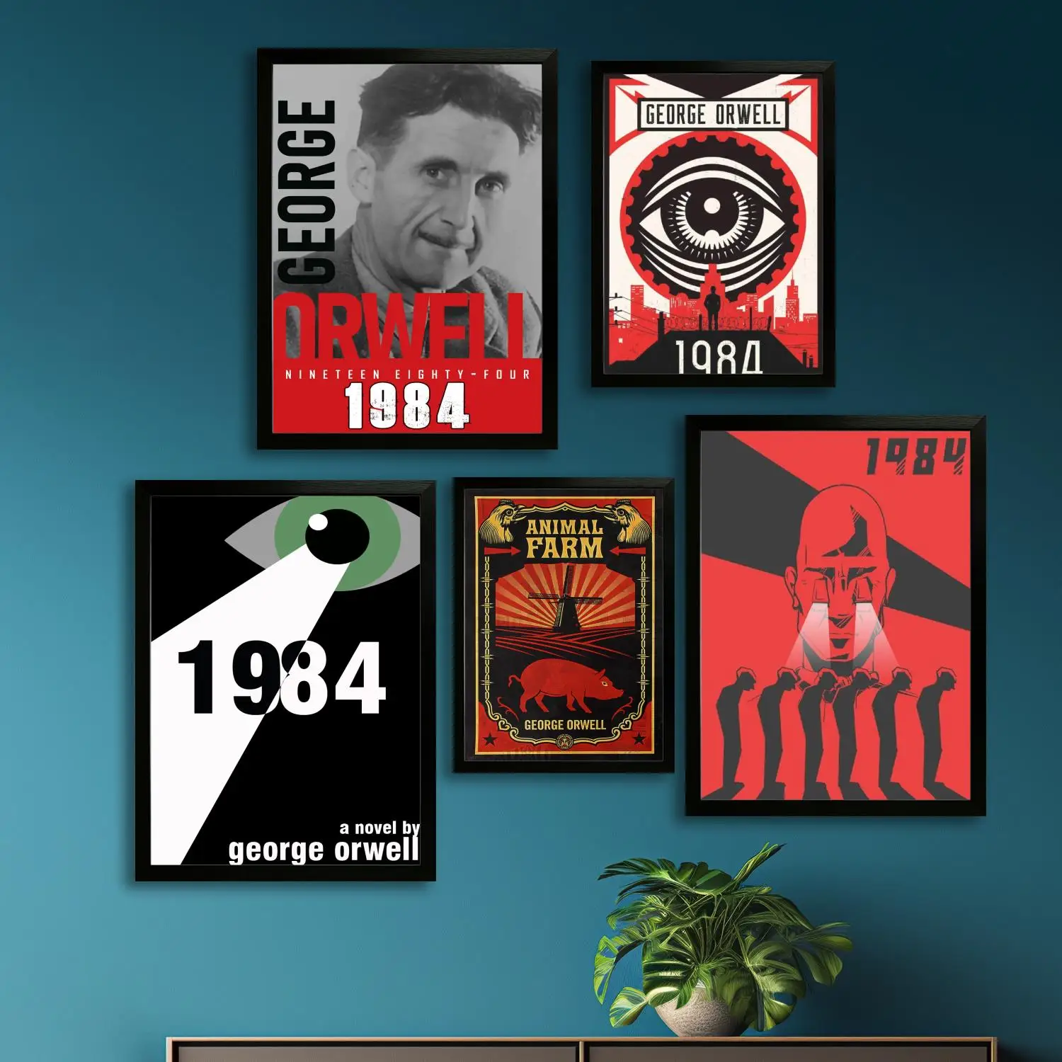 Современный холст с изображением Джорджа Оруэлла 1984