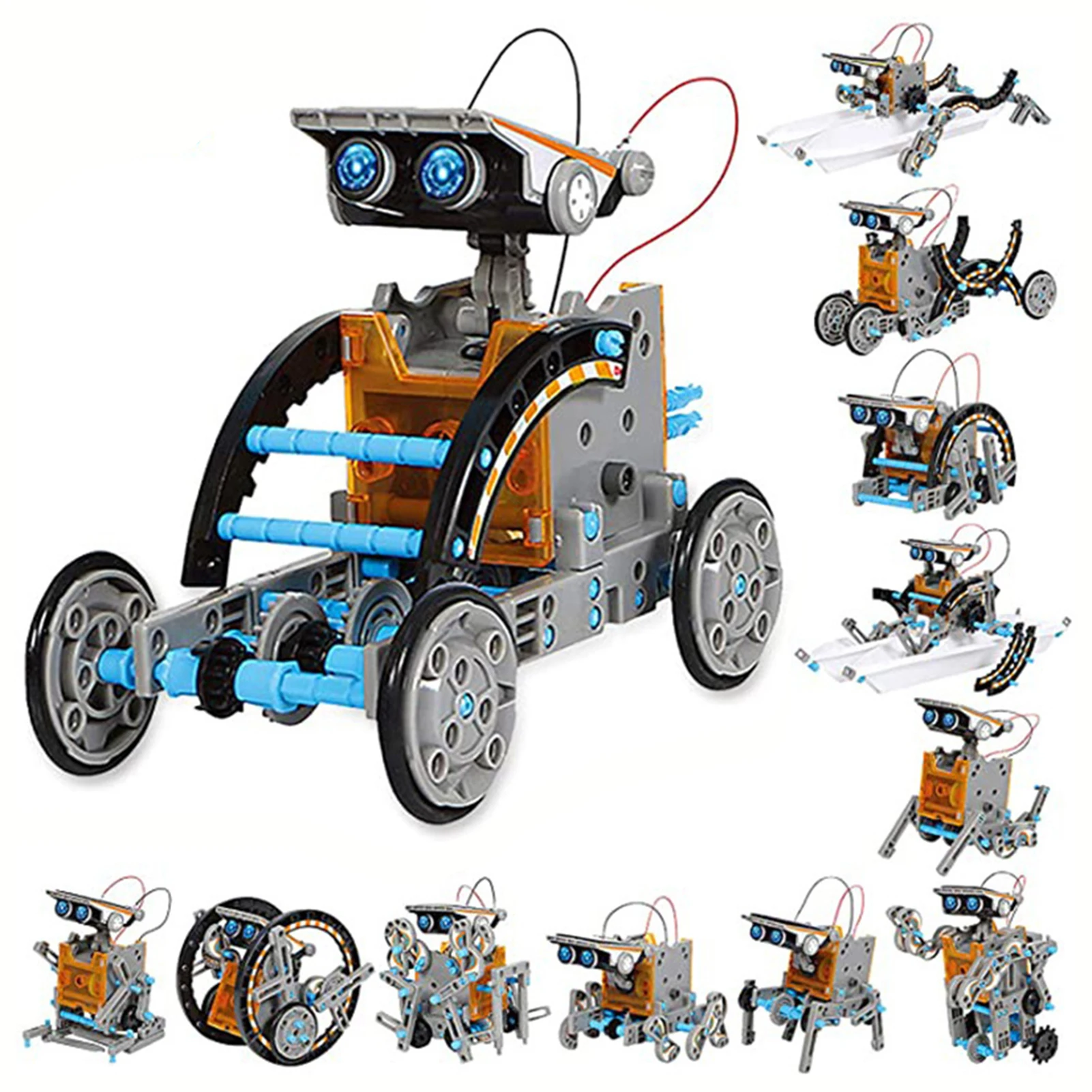 Игрушки DIY Stem 12 в 1 креативные Обучающие игрушки игрушка-робот на солнечной