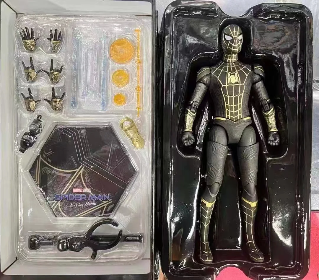 Оригинальный ZD Marvel Человек-паук NO Way Home черный и золотой костюм интегрированный