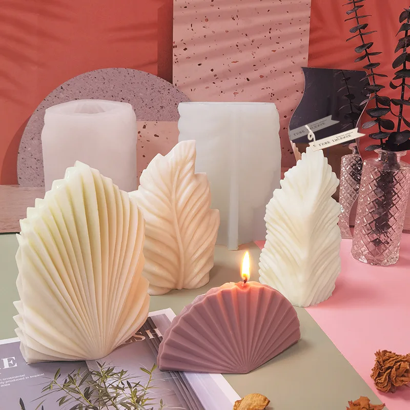 

Big Scallop Scented Candle Silicone Mold DIY Geometric Handmade Soap Gypsum Diffuser Stone Soap Mold Cake Decoration Accessories