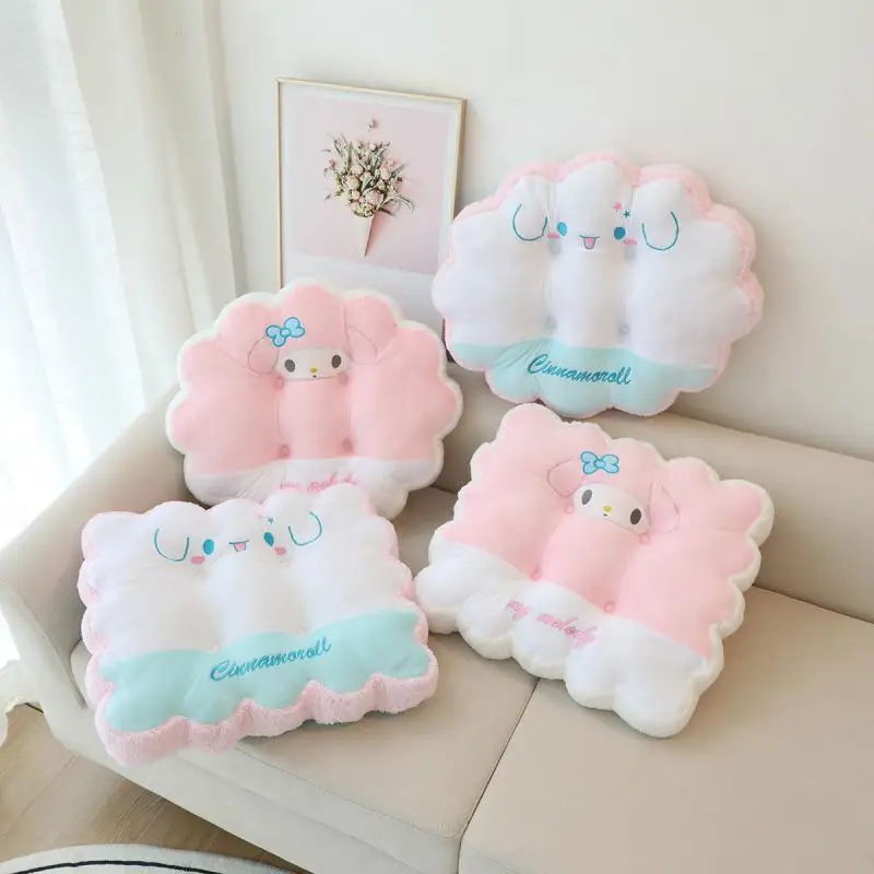 

Sanrio My Melody Kuromi Cartoon Plush Thickening Seat Cushion Cute Room Decoration Soft and Comfortable A Holiday Gift for Girls