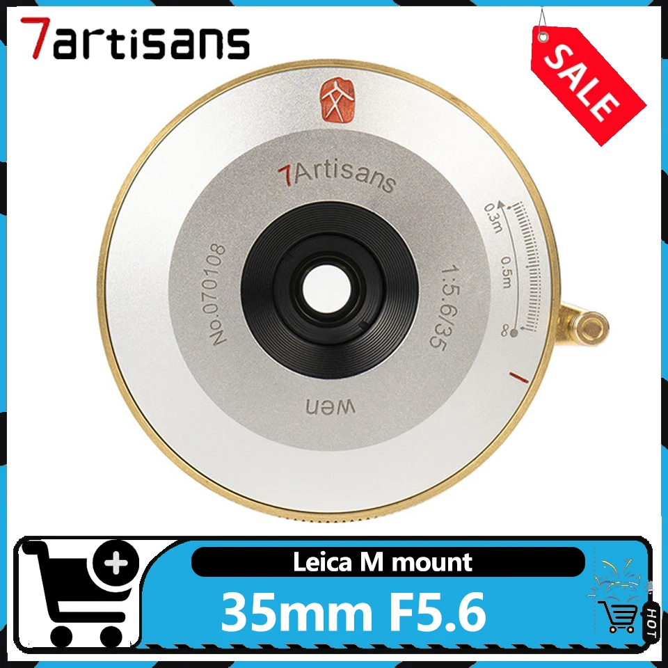 Фото Объектив 7artisans Full Frame 35mm F5.6 с широким углом обзора, ручной фокусировкой и фиксированным фокусным расстоянием, совместимый с Leica M №1