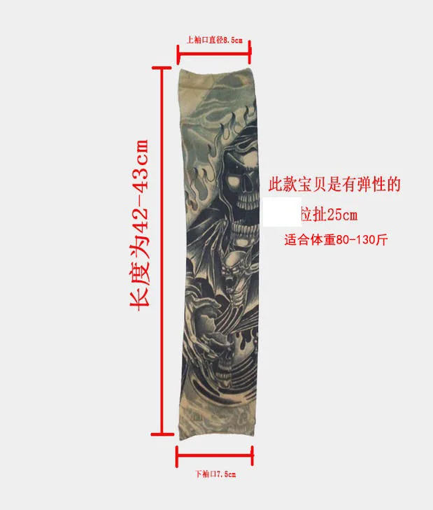 

3D Tattoo Printed Armwarmer Outdoor Cycling Sleeves UV Protection MTB Bike Bicycle Sleeves Arm Protection Ridding Sleeves